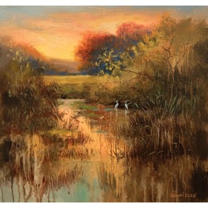 Tahir Bilal Ummi, 18 x 18 Inch, Oil on Canvas, Landscape Painting, AC-TBL-129